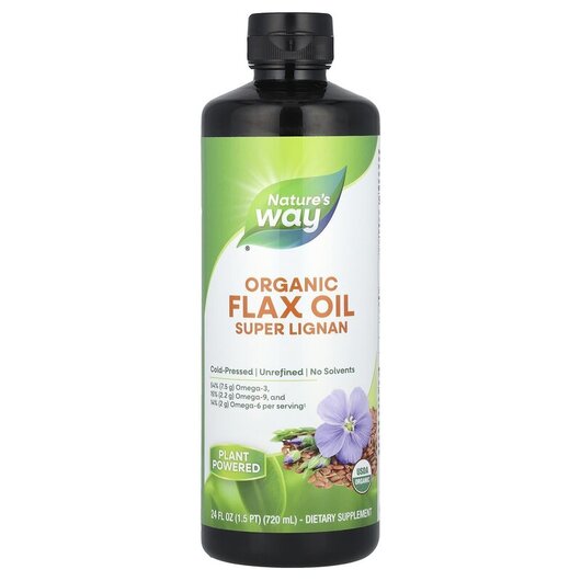 Основное фото товара Льняное Масло, Organic EFAGold Flax Oil Super Lignan, 705 мл