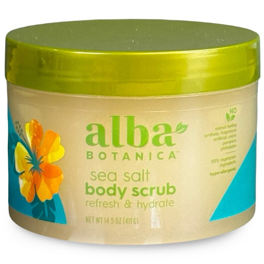 Основное фото товара Sea Salt Body Scrub Основное фото товара Alba Botanica, Скраб, Sea Salt Body Scrub, 14.5 oz