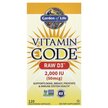 Фото товара Garden of Life, Витамин D3, Vitamin Code RAW D3, 120 капсул