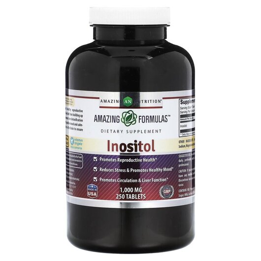 Основное фото товара Amazing Nutrition, Витамин B8 Инозитол, Inositol 1000 mg, 250 таб