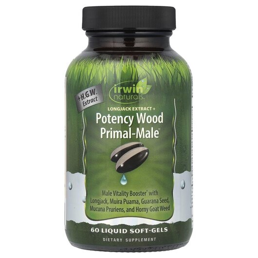 Основное фото товара Potency Wood Primal-Male Основное фото товара Irwin Naturals, Поддержка Либидо, Potency Wood Primal-Male, 60 ка