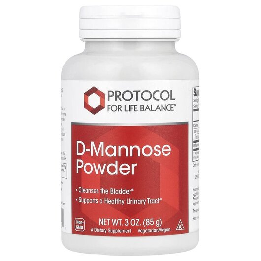 Основное фото товара Д-манноза, Certified Organic D-Mannose Powder, 85 г