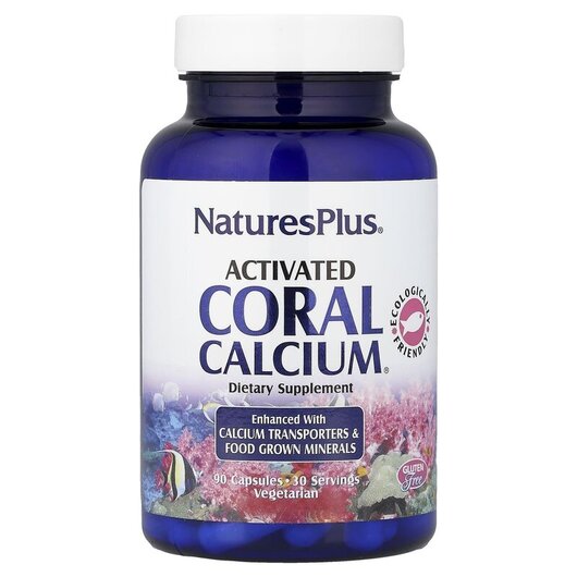 Основное фото товара Activated Coral Calcium Основное фото товара Natures Plus, Коралловый Кальций, Activated Coral Calcium, 90 кап