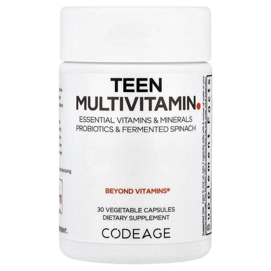 Основное фото товара Teen Multivitamin Основное фото товара CodeAge, Витамины для подростков, Teen Multivitamin, 30 капсул