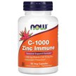 Фото товару C-1000 Zinc Immune Vitamin C 1000 mg & Zinc 15 mg Фото товару NOW Foods, C-1000 Zinc Immune, Вітамін C та Цинк, 90 капсул