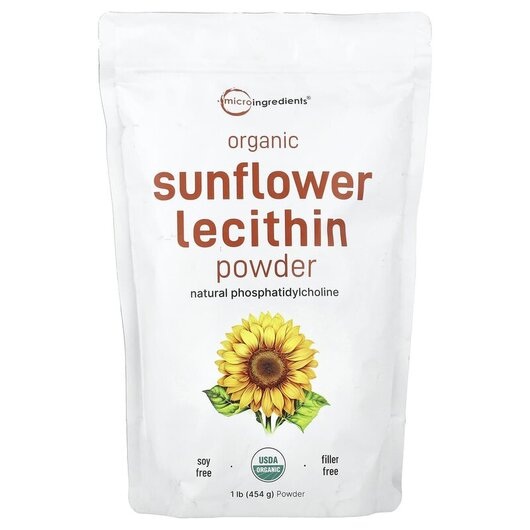Основное фото товара Micro Ingredients, Лецитин, Organic Sunflower Lecithin Powder, 45