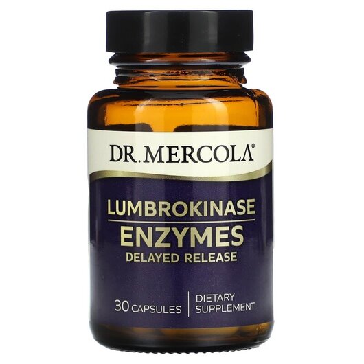Основне фото товару Dr. Mercola, Lumbrokinase Enzymes, Люмброкіназа, 30 капсул