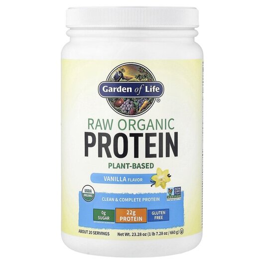 Основне фото товару Garden of Life, RAW Organic Protein, Органічний протеїн Ваніль, 6