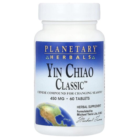 Основное фото товара Planetary Herbals, Инь Цзяо, Yin Chiao Classic, 60 таблеток