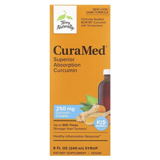 Основное фото товара CuraMed Syrup Superior Absorption Curcumin 250 mg Основное фото товара Куркумин, CuraMed Syrup Superior Absorption Curcumin 250 mg, 240