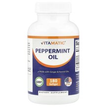 Peppermint Oil Мята перечная Масло Vitamatic 180 капсул Peppermint Oil Мята перечная Масло Vitamatic 180 капсул