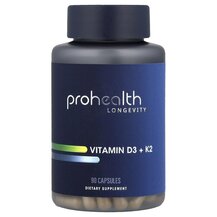 Vitamin D3 and K2 Витамин D ProHealth Longevity 90 капсул