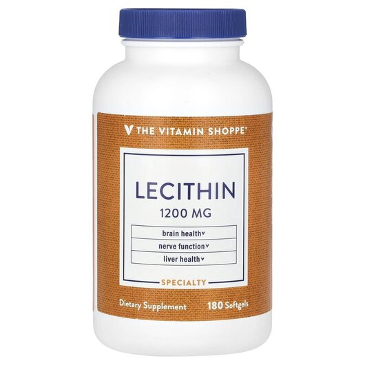 Основне фото товару TheVitaminShoppe, Lecithin 1200 mg, Лецитин, 180 капсул