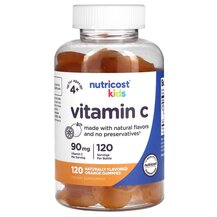 Kids Vitamin C Ages 4+ Orange 90 mg Витамин C Nutricost