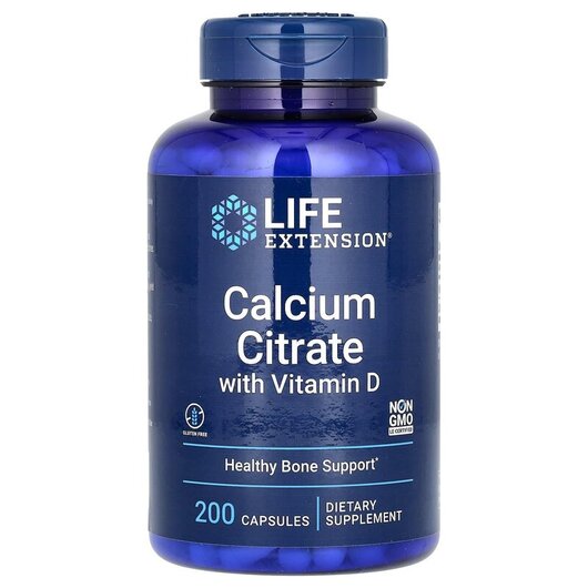 Основне фото товару Calcium Citrate with Vitamin D, Цитрат кальцію з D3, 200 капсул