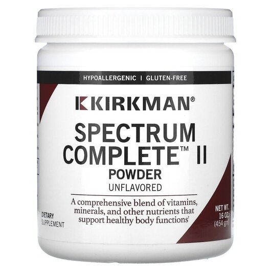 Основне фото товару Kirkman, Spectrum Complete II Powder, Мультивітаміни, 454 г