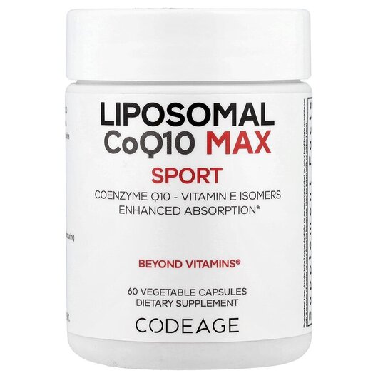 Основное фото товара CodeAge, Коэнзим CoQ10, Liposomal CoQ10 Max, 60 капсул