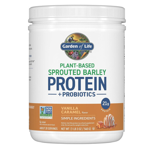 Основное фото товара Plant-Based Sprouted Barley Protein + Probiotics Powder Vanilla Caramel Flavor Основное фото товара Plant-Based Sprouted Barley Protein + Probiotics, Протеин Веганск