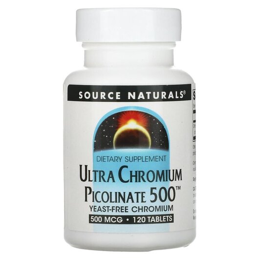Основное фото товара Ultra Chromium Picolinate 500 500 mcg Основное фото товара Хром, Ultra Chromium Picolinate 500 500 mcg, 120 таблеток