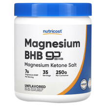 Magnesium BHB Unflavored Магний Nutricost 250 г