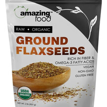 Льон Amazing Foods Raw-Organic Ground Flaxseeds Amazing