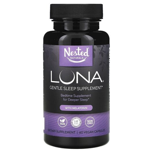 Основное фото товара Поддержка сна, Luna Gentle Sleep Supplement with Melatonin, 60 ка