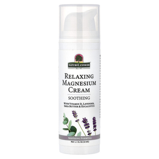 Основне фото товару Nature's Answer, Relaxing Magnesium Cream, Крем, 50 мл