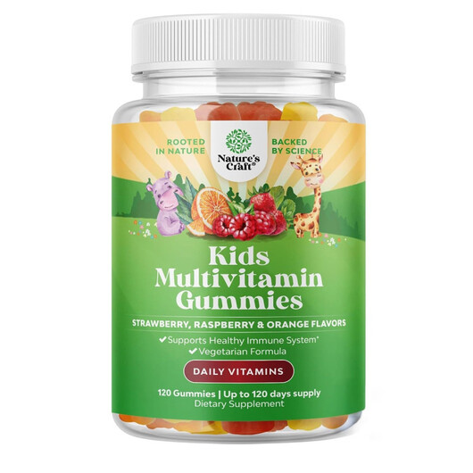 Основное фото товара Kids Multivitamin Gummies - Strawberry Raspberry & Orange Flavors Основное фото товара Kids Multivitamin Gummies - Strawberry, Витамины для детей, 120 т
