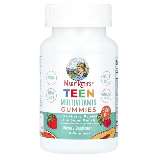 Основное фото товара Teen Multivitamin Gummies Strawberry, Витамины для подростков, 60