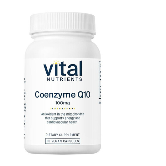 Основное фото товара CoEnzyme Q10 100 mg Основное фото товара Vital Nutrients, Коэнзим CoQ10, CoEnzyme Q10 100 mg, 60 капсул