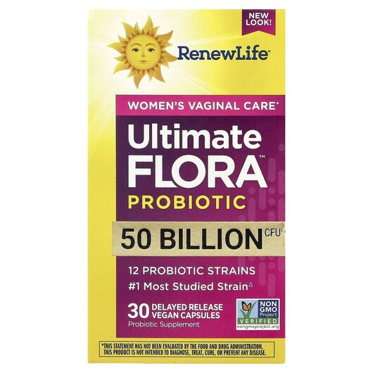 Основное фото товара Ultimate Flora Women's Vaginal Probiotic 50 Billion Основное фото товара Ultimate Flora Women's Vaginal Probiotic, Пробиотики для жен