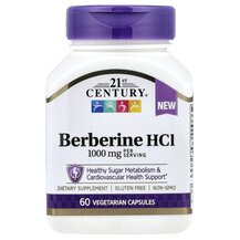 Berberine HCI Берберин 21st Century 60 капсул