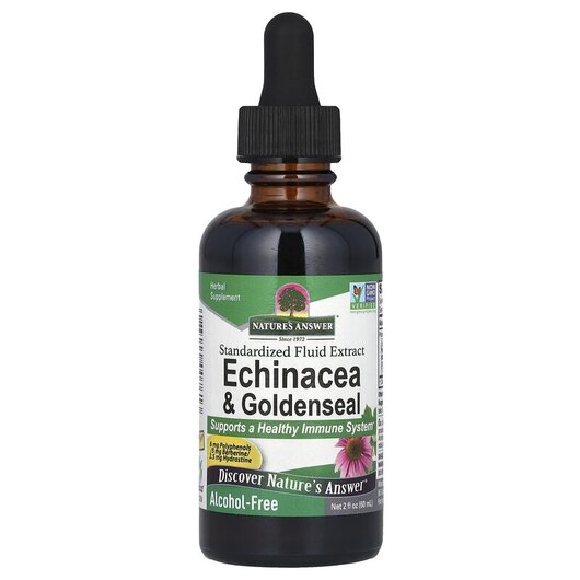 Основное фото товара Желтокорень, Echinacea & Goldenseal Alcohol-Free 1000 mg, 60 