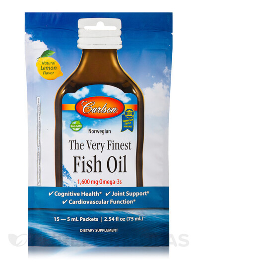 Основне фото товару The Very Finest Fish Oil Packets 1600 mg Lemon Основне фото товару The Very Finest Fish Oil Packets 1600 mg Lemon, Омега 3, 15 шт