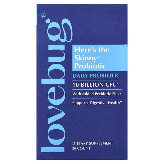 Основное фото товара Here's The Skinny Probiotic 10 Billion CFU Основное фото товара Пробиотики, Here's The Skinny Probiotic 10 Billion CFU, 30 C