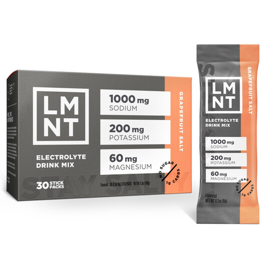 Основное фото товара LMNT, Электролиты, LMNT Zero Sugar Electrolytes Grapefruit Salt, 