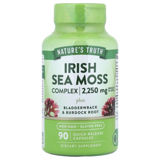Основное фото товара Irish Sea Moss Complex with Bladderwrack & Burdock Root 2250 mg Основное фото товара Irish Sea Moss Complex with Bladderwrack & Burdock Root, Лопу