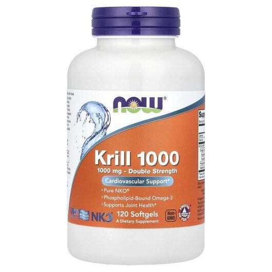 Основное фото товара Neptune Krill 1000 1000 mg Основное фото товара NOW Foods, Масло Антарктического Криля, Neptune Krill 1000, 120 к