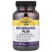 Фото товара Resveratrol Plus Фото товара Country Life, Ресвератрол, Resveratrol Plus, 120 капсул