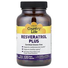 Resveratrol Plus Ресвератрол Country Life 120 капсул