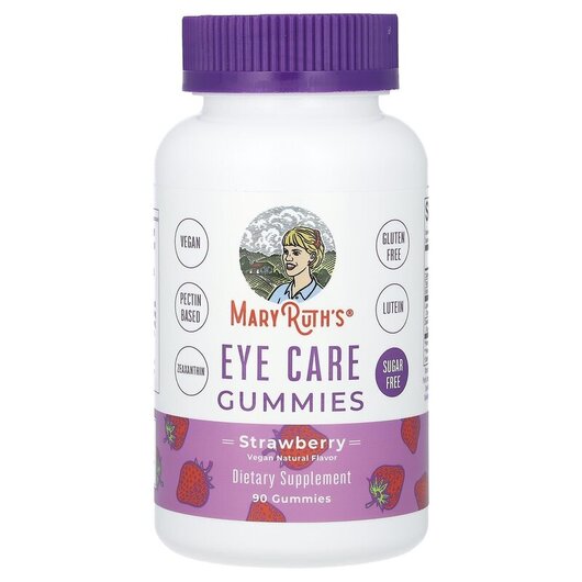 Основне фото товару Eye Care Gummies Strawberry, Підтримка здоров'я зору, 90 таб