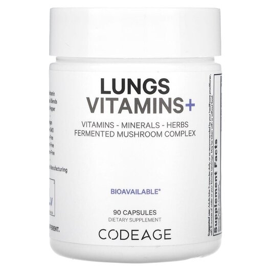Основное фото товара Vitamins Lungs Основное фото товара CodeAge, Поддержка органов дыхания, Vitamins Lungs, 90 капсул