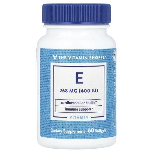 Основне фото товару Vitamin E 268 mg 400 IU, Вітамін E Токофероли, 60 капсул