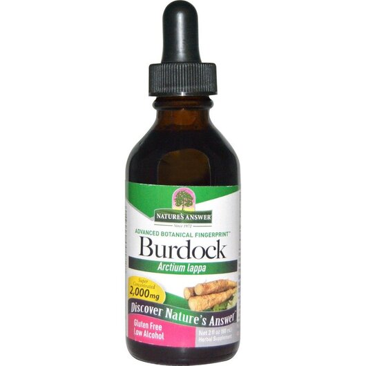 Основне фото товару Nature's Answer, Burdock Low Alcohol 2000 mg, Реп'ях 20