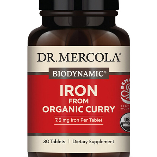 Основное фото товара Biodynamic Iron from Organic Curry Основное фото товара Dr. Mercola, Железо, Biodynamic Iron from Organic Curry, 30 табле