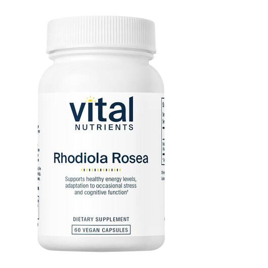 Основне фото товару Vital Nutrients, Rhodiola rosea 3% 200 mg, Родіола, 60 капсул