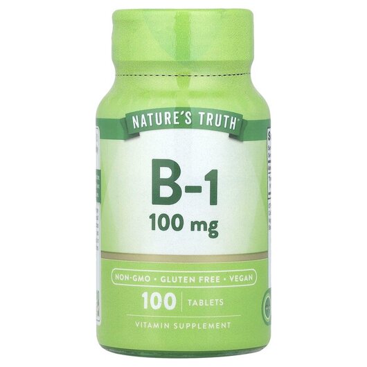 Основное фото товара Vitamin B-1 100 mg Основное фото товара Nature's Truth, Витамин B1 Тиамин, Vitamin B-1 100 mg, 100 т