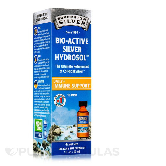 Основное фото товара Bio-Active Silver Hydrosol 10 ppm Immune Support Основное фото товара Bio-Active Silver Hydrosol 10 ppm Immune, Серебро, 29 ml Twist To
