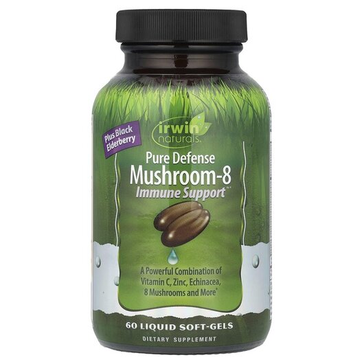 Основне фото товару Pure Defense Mushroom-8 Immune Support Основне фото товару Pure Defense Mushroom-8 Immune Support, Гриби, 60 капсул