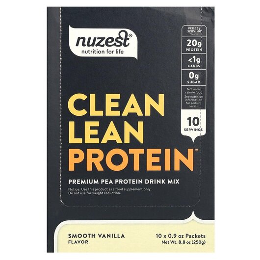 Основное фото товара Clean Lean Protein Smooth Vanilla 10 Packets Основное фото товара Clean Lean Protein Smooth Vanilla 10 Packets, Гороховый Протеин,